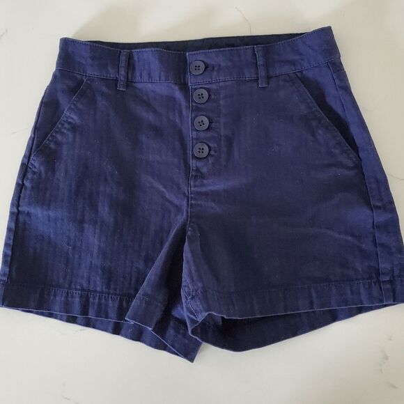 Old Navy Women's Shorts Size 2 Navy Blue Mid Rise Cotton Classic Basic - Picture 1 of 4